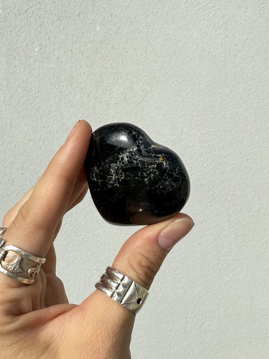 Black Tourmaline Heart