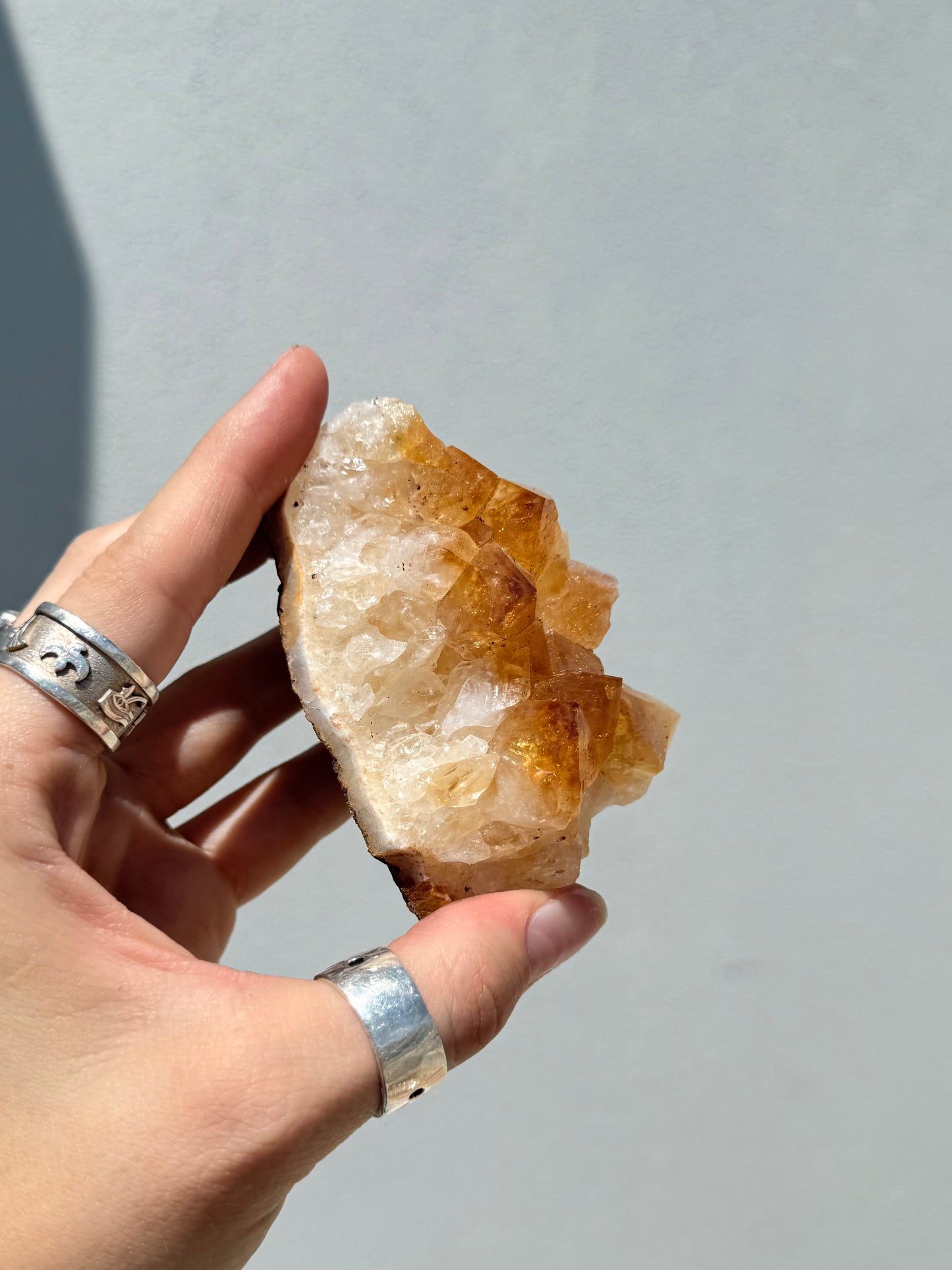 Heart Treated Citrine Cluster