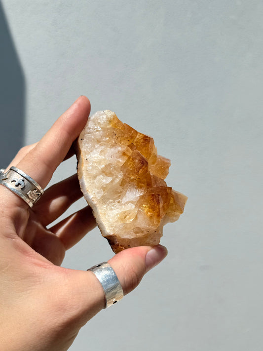 Heart Treated Citrine Cluster