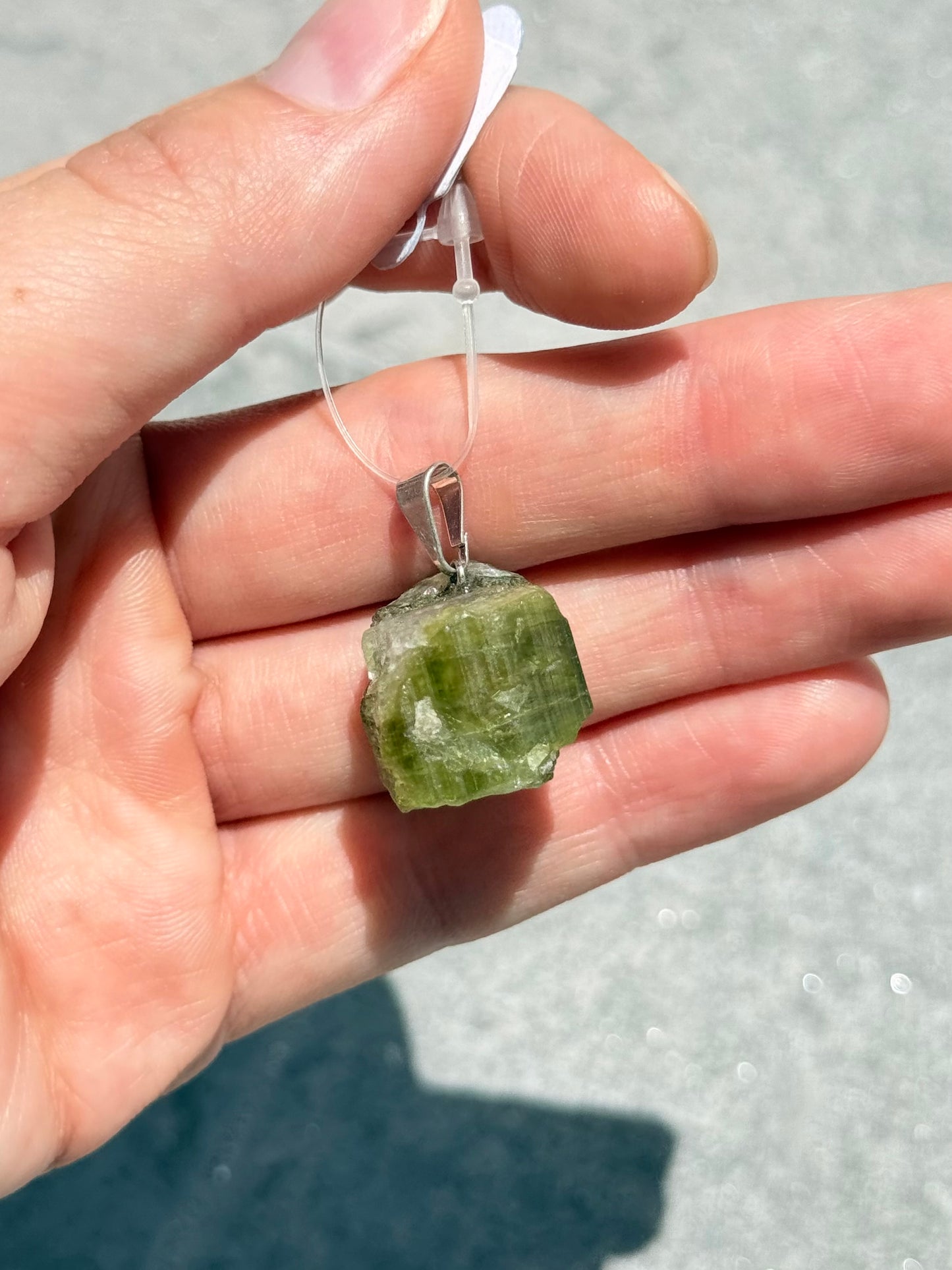 Green Tourmaline Pendant ( Brazil )