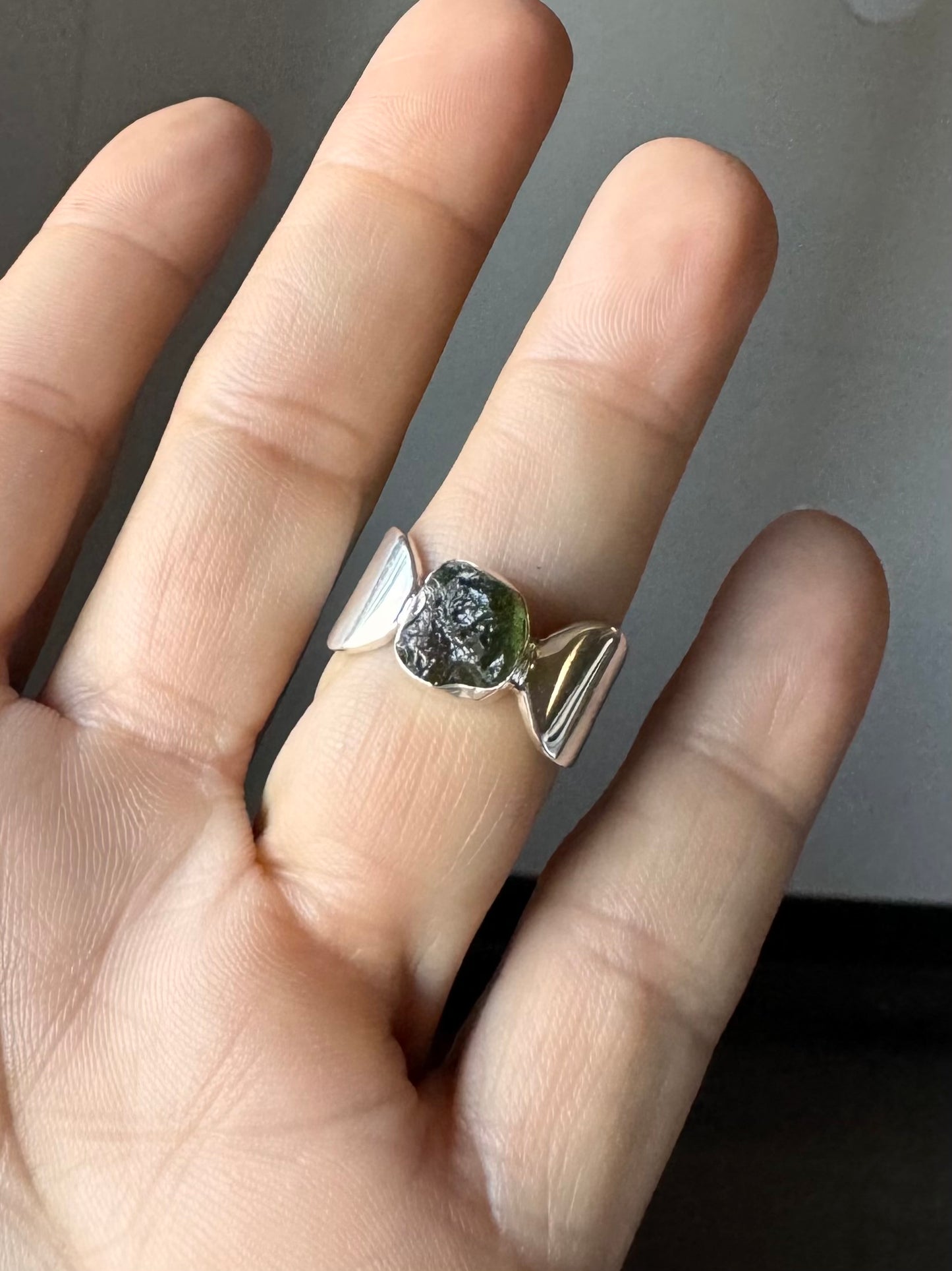 Moldavite Ring ( Size 5 1/2 )