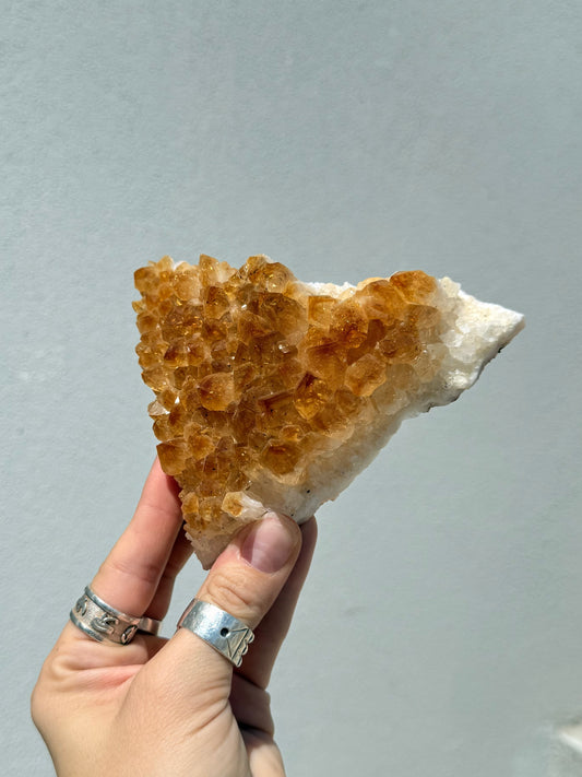 Heart Treated Citrine Cluster