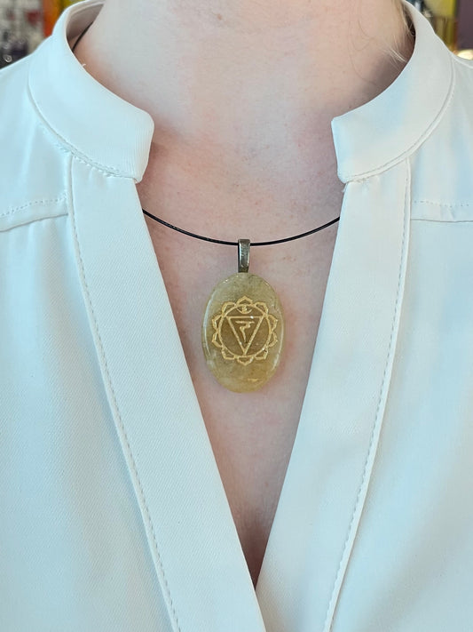 Yellow Calcite ( Solar Plexus ) Pendant