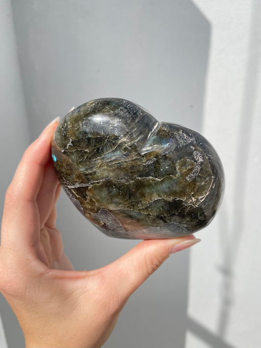 Labradorite Heart