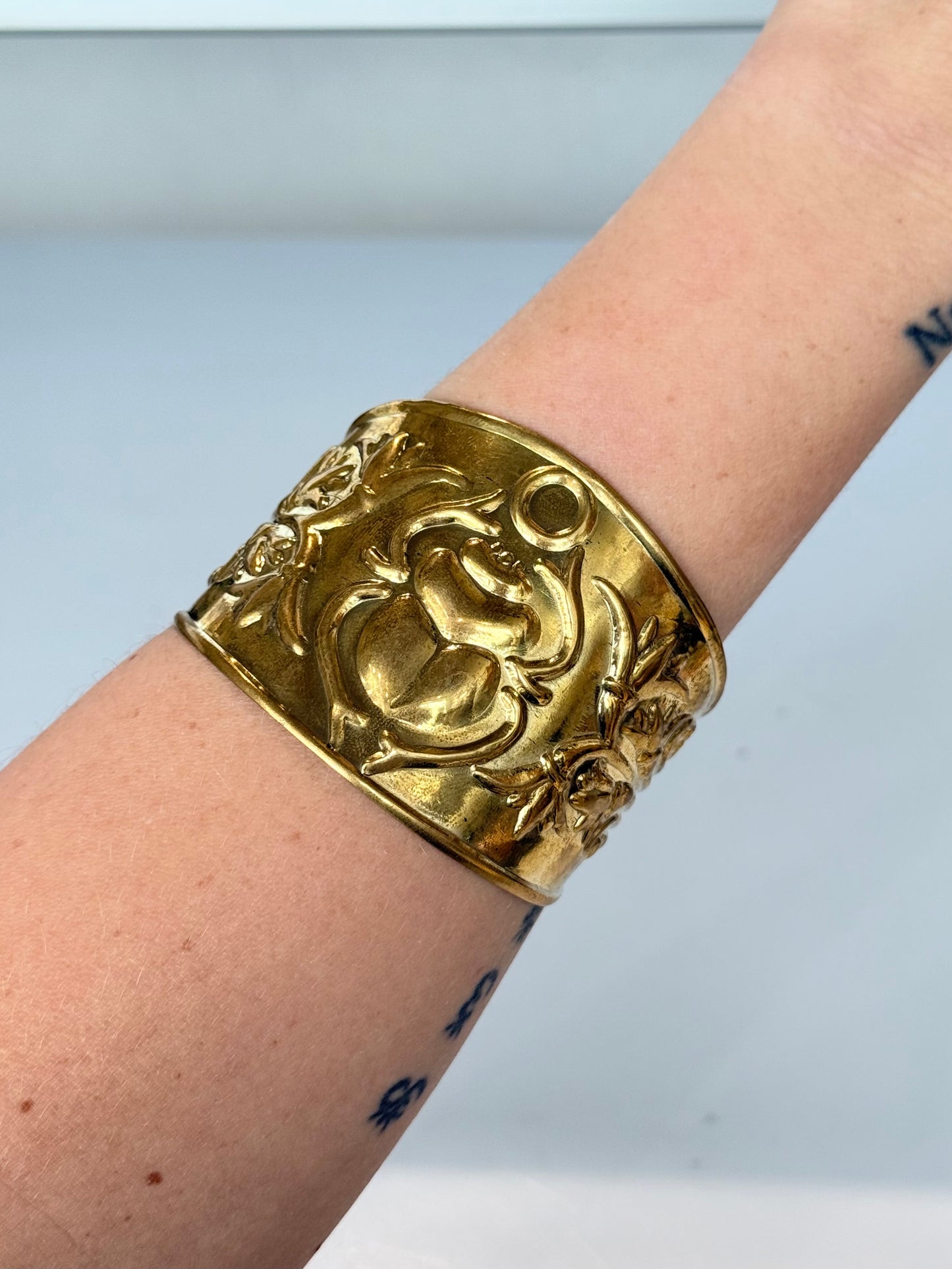 Egyptian Scarab Cuff Bracelet
