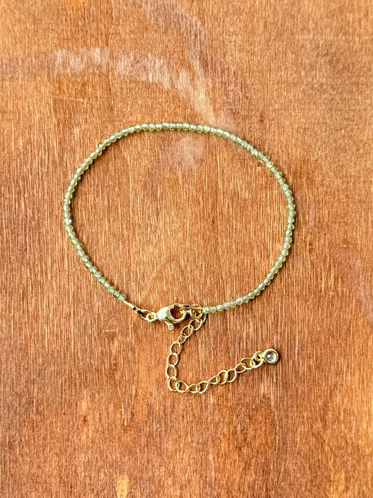 Peridot Faceted Bracelet