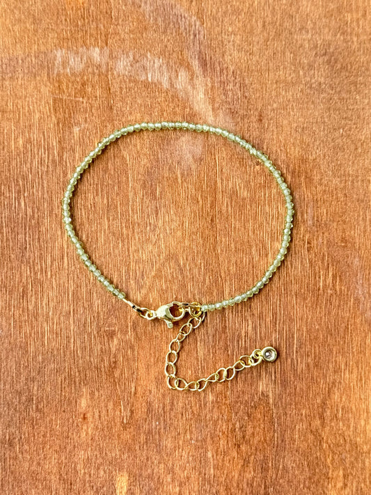 Peridot Faceted Bracelet
