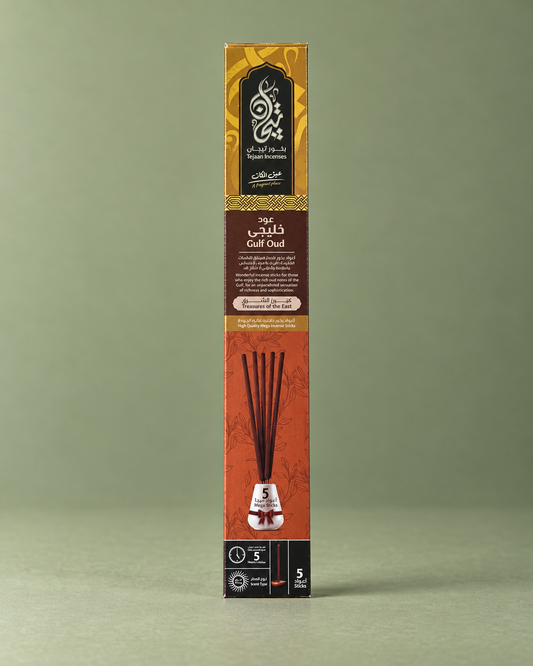Tejaan Gulf Oud Mega Incense Sticks / Incienso Tejaan Gulf Oud Mega ( 5Hours )