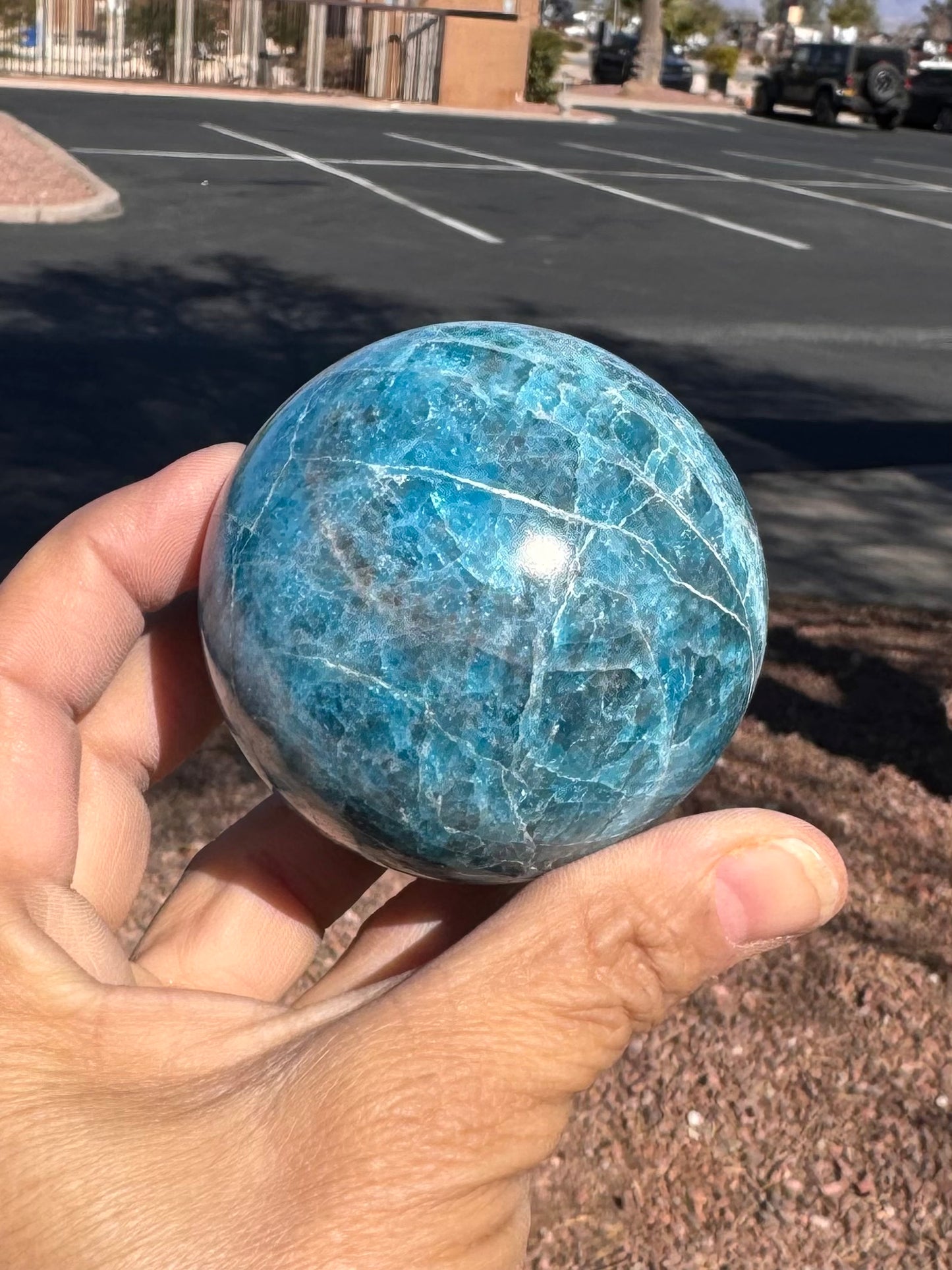 Blue Apatite sphere