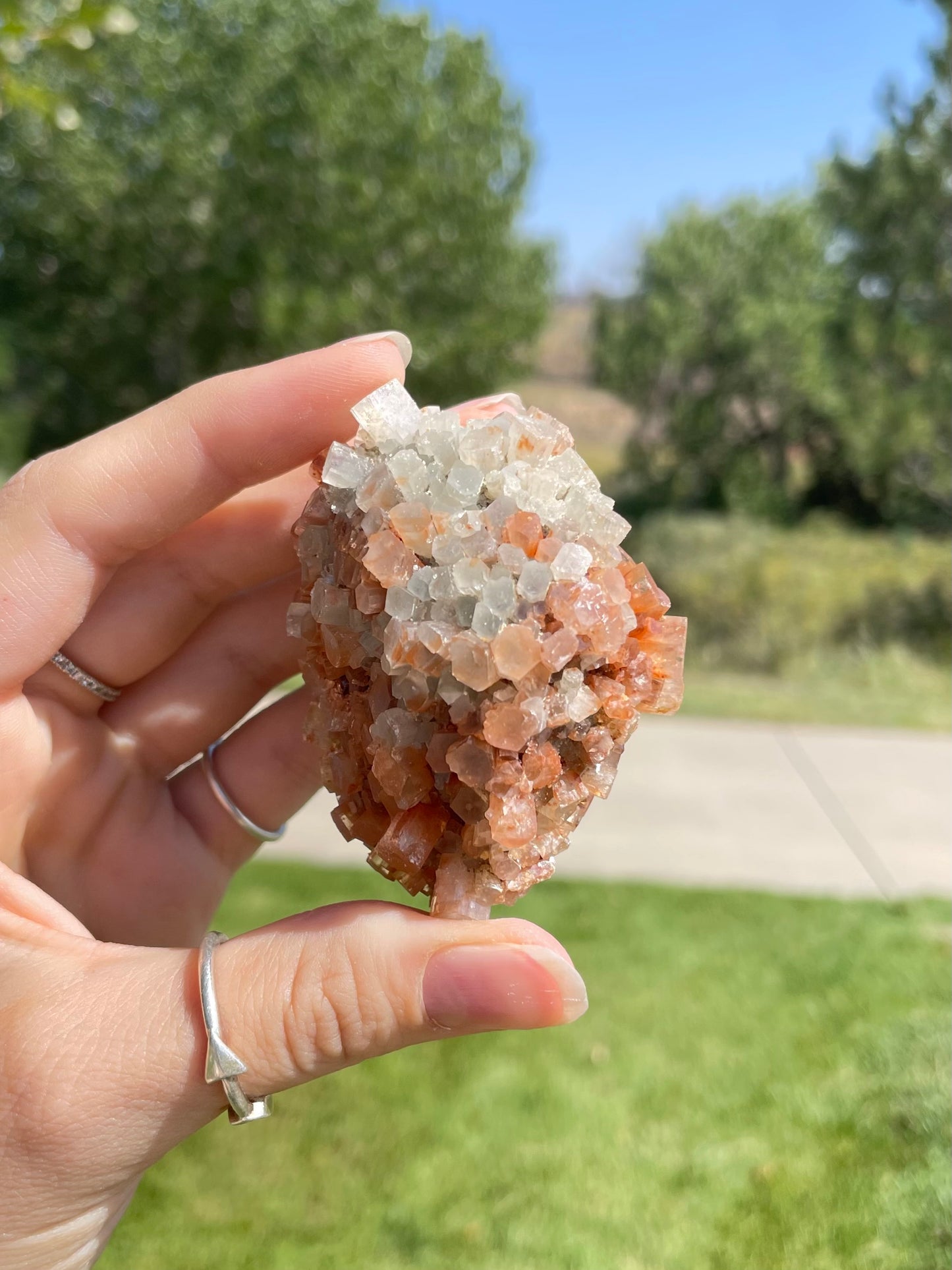 Green & Orange Aragonite ( J )