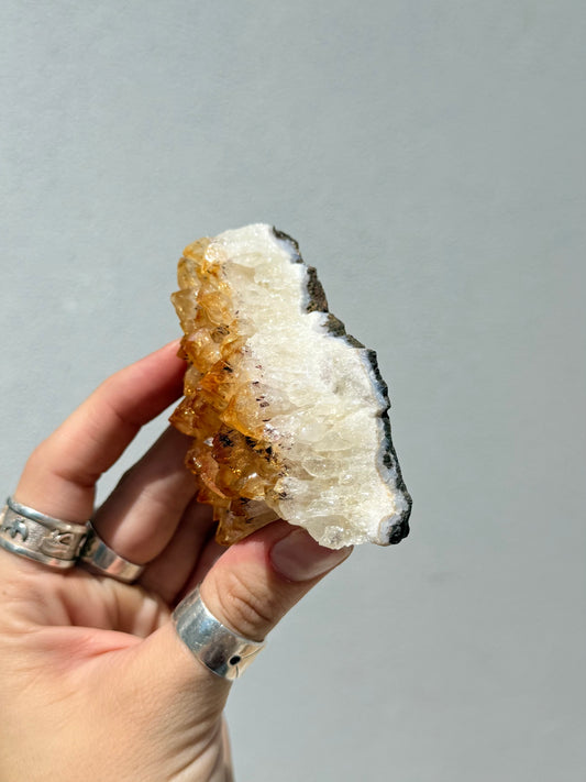 Heart Treated Citrine Cluster
