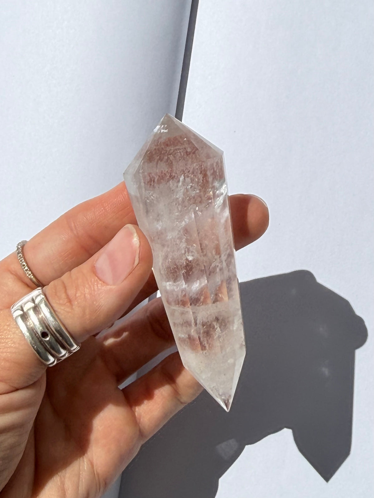 12-Faceted Clear Quartz Vogel Point | Punta Vogel de Cuarzo Cristal de 12 Facetas