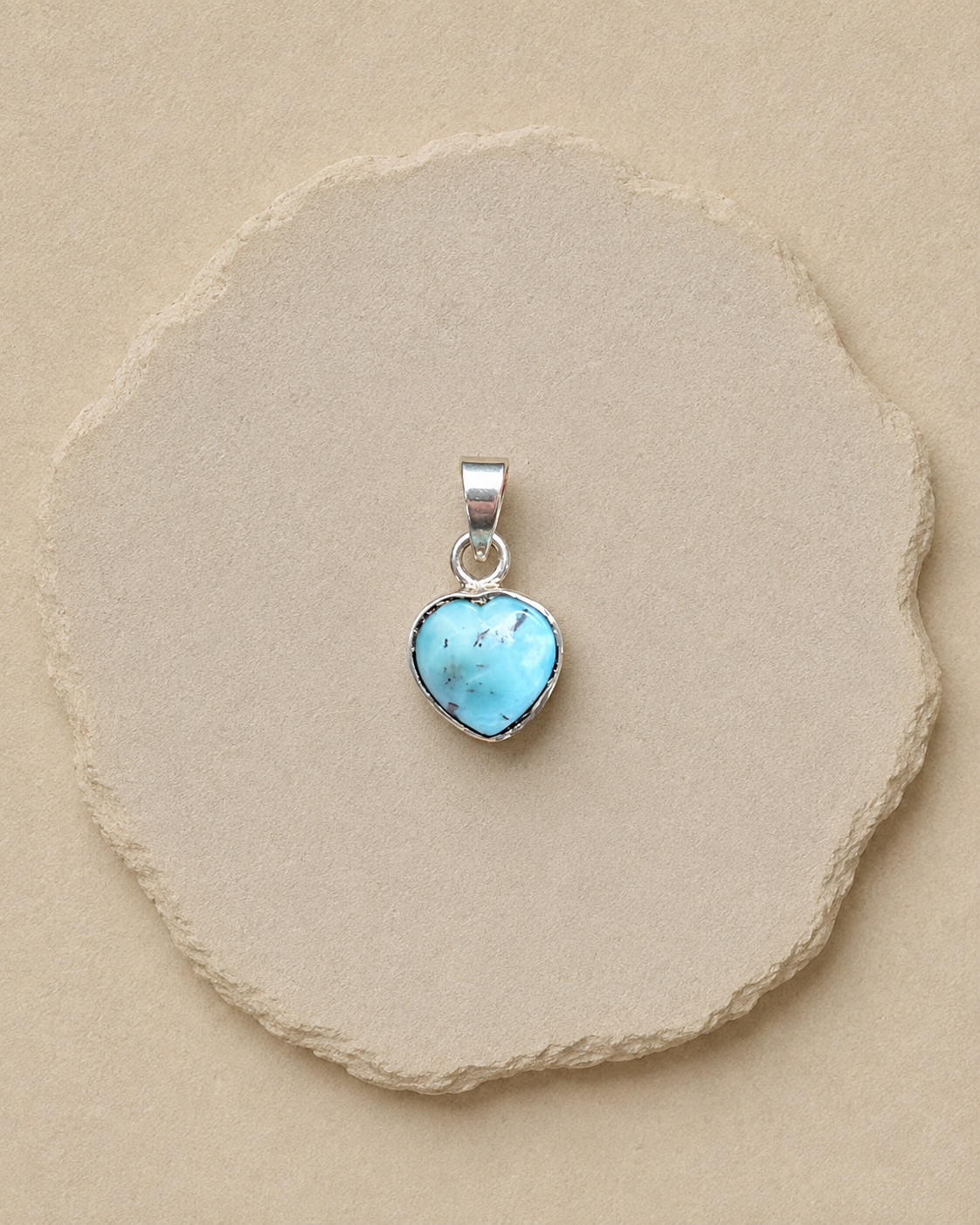 Larimar Heart Pendant / Pendant Corazón de Larimar