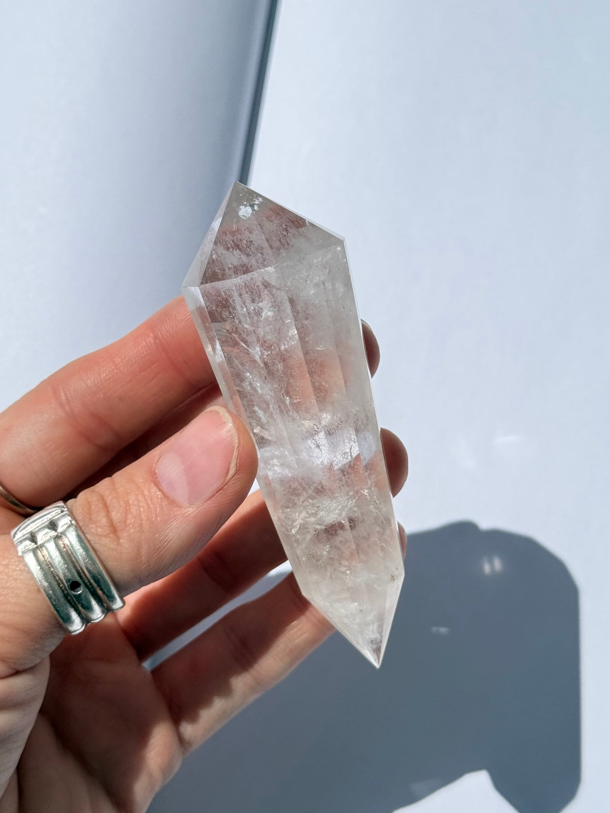 12-Faceted Clear Quartz Vogel Point | Punta Vogel de Cuarzo Cristal de 12 Facetas