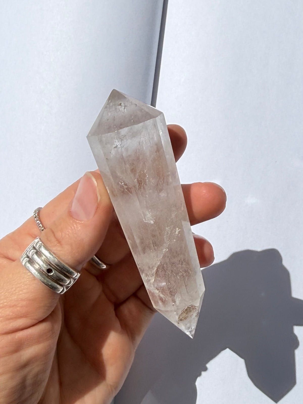 12-Faceted Clear Quartz Vogel Point | Punta Vogel de Cuarzo Cristal de 12 Facetas