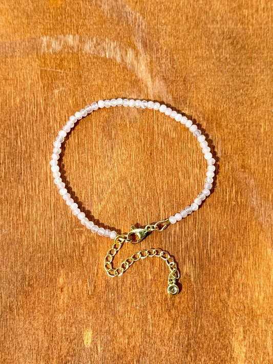 Rose Quartz Faceted Bracelet