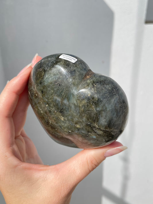 Labradorite Heart