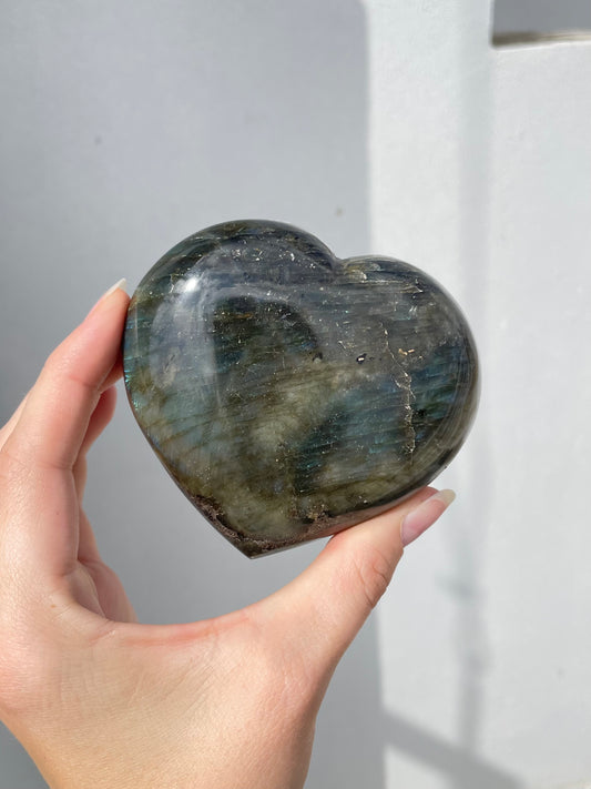 Labradorite Heart