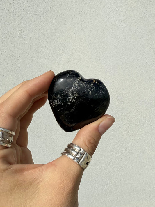 Black Tourmaline Heart