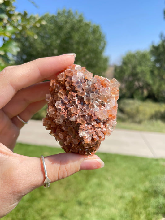 Green & Orange Aragonite ( e )