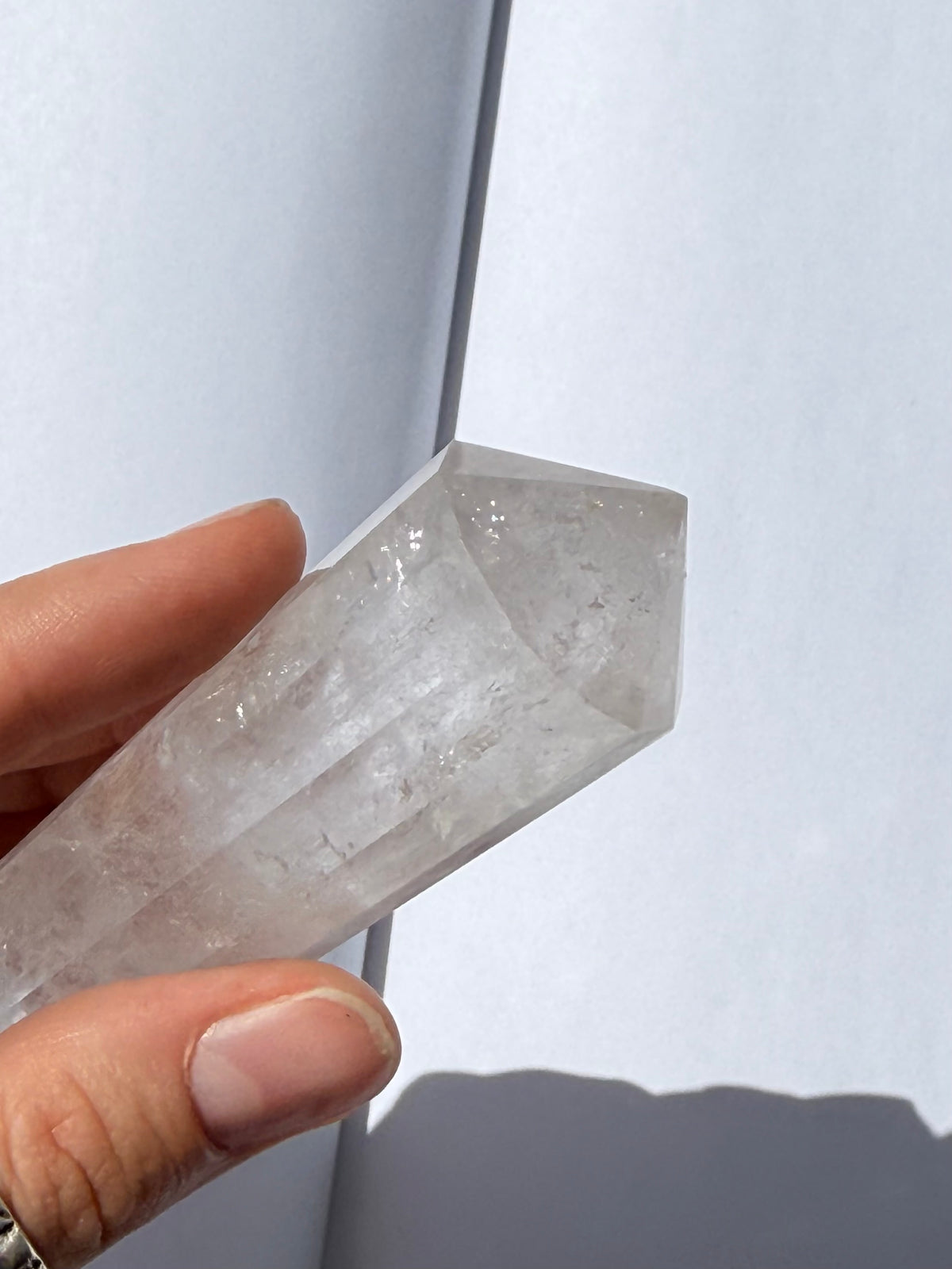 12-Faceted Clear Quartz Vogel Point | Punta Vogel de Cuarzo Cristal de 12 Facetas