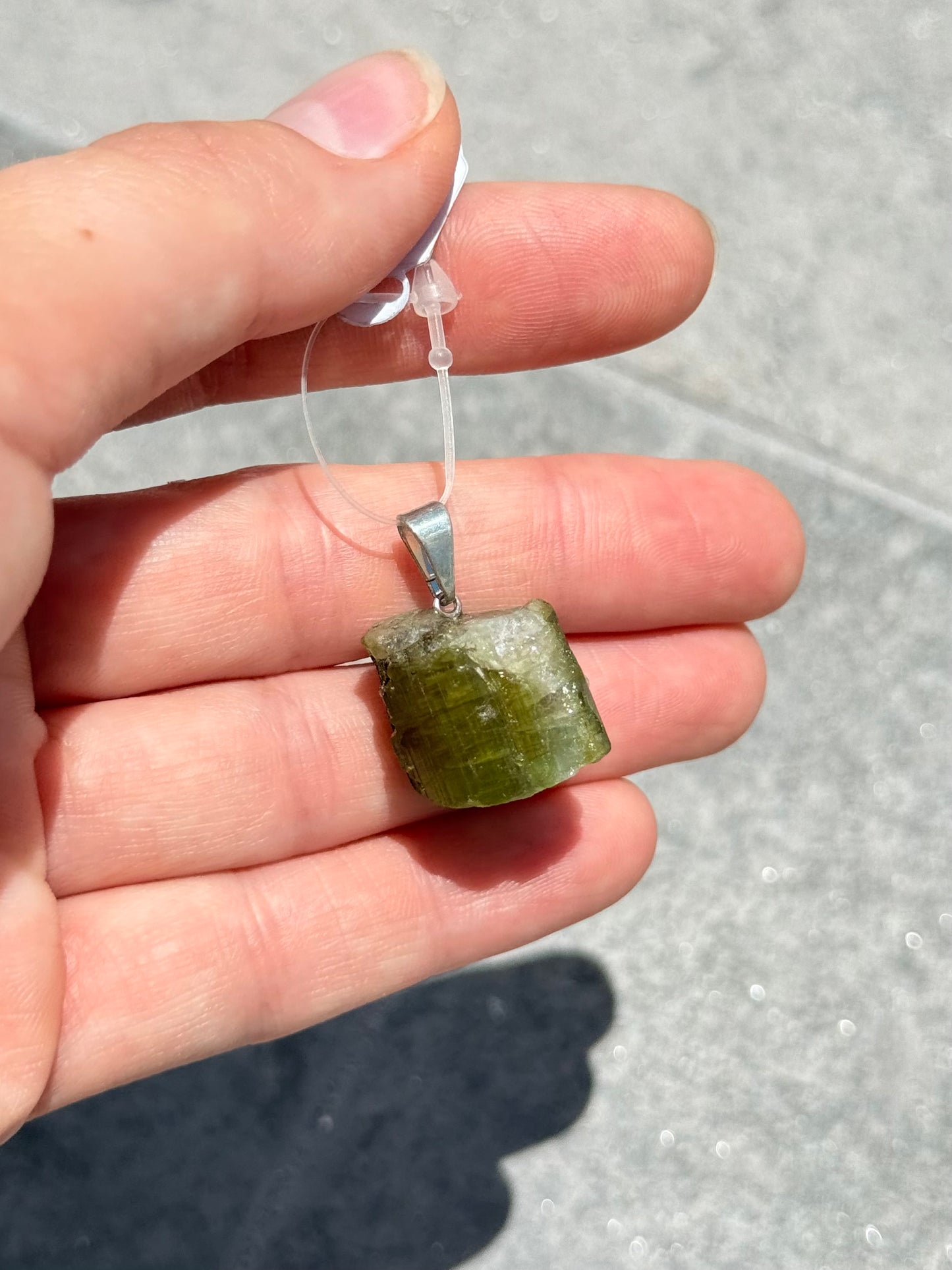 Green Tourmaline Pendant ( Brazil )