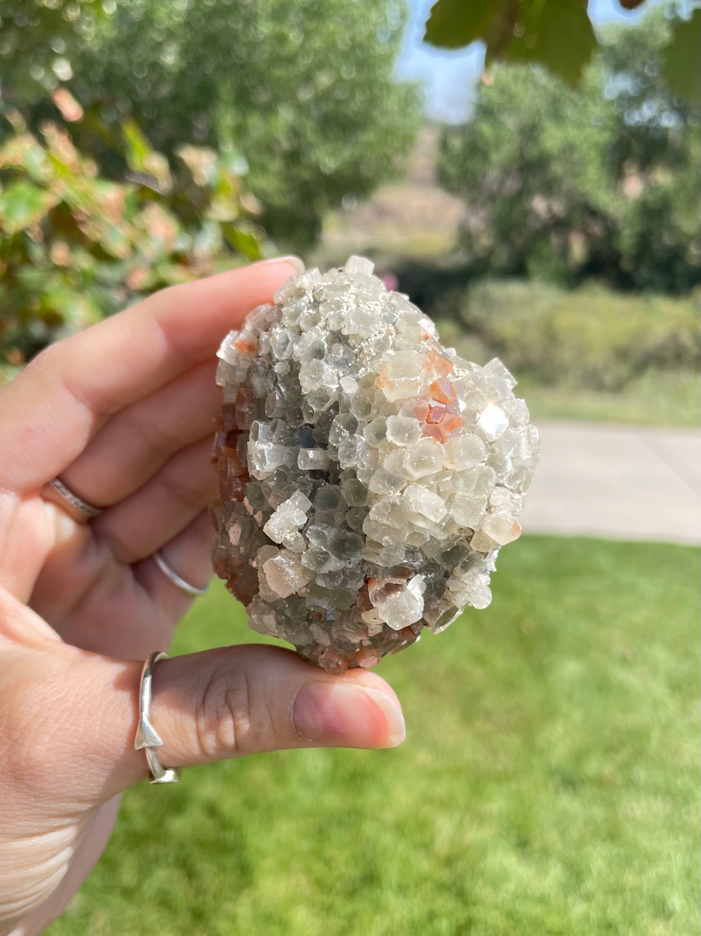 Green & Orange Aragonite ( c )