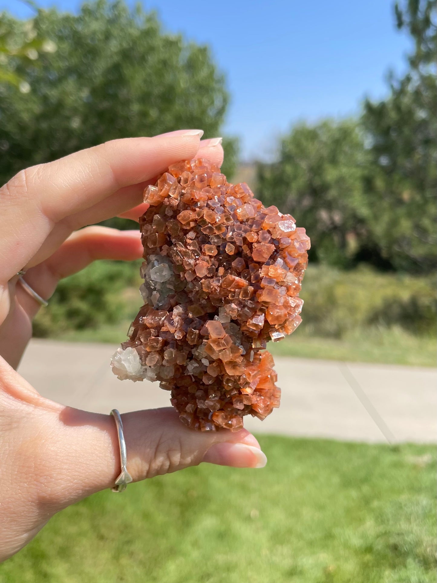 Green & Orange Aragonite ( L )