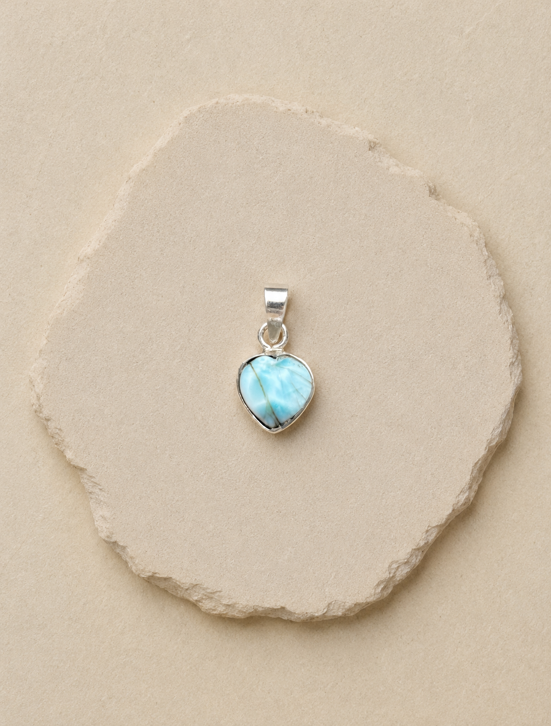 Larimar Heart Pendant / Pendant Corazón de Larimar