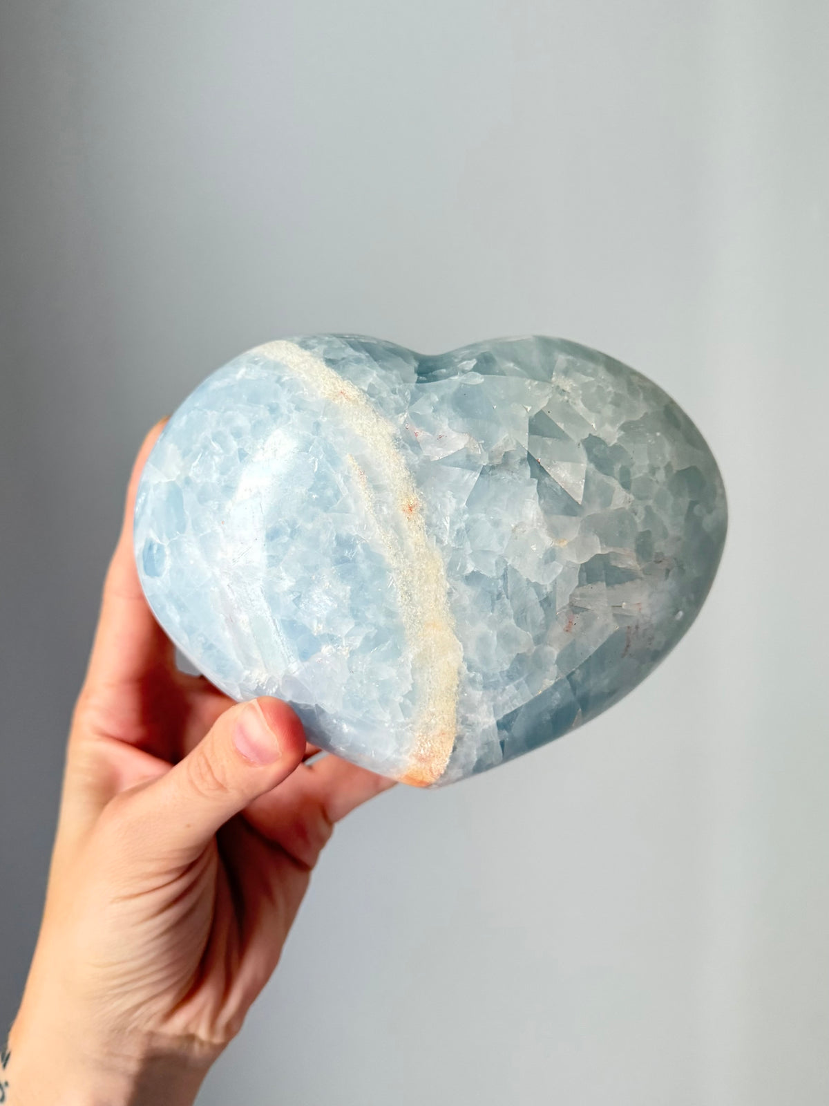 Blue Calcite Heart / Corazón de Calcita Azul