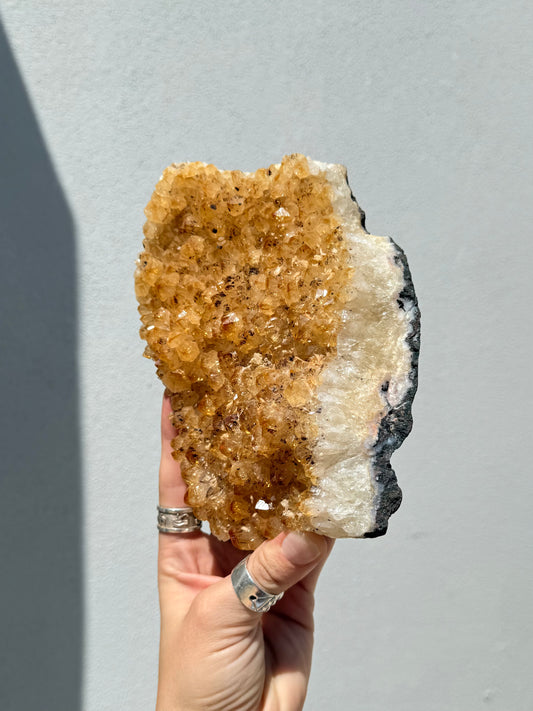 Heart Treated Citrine Cluster