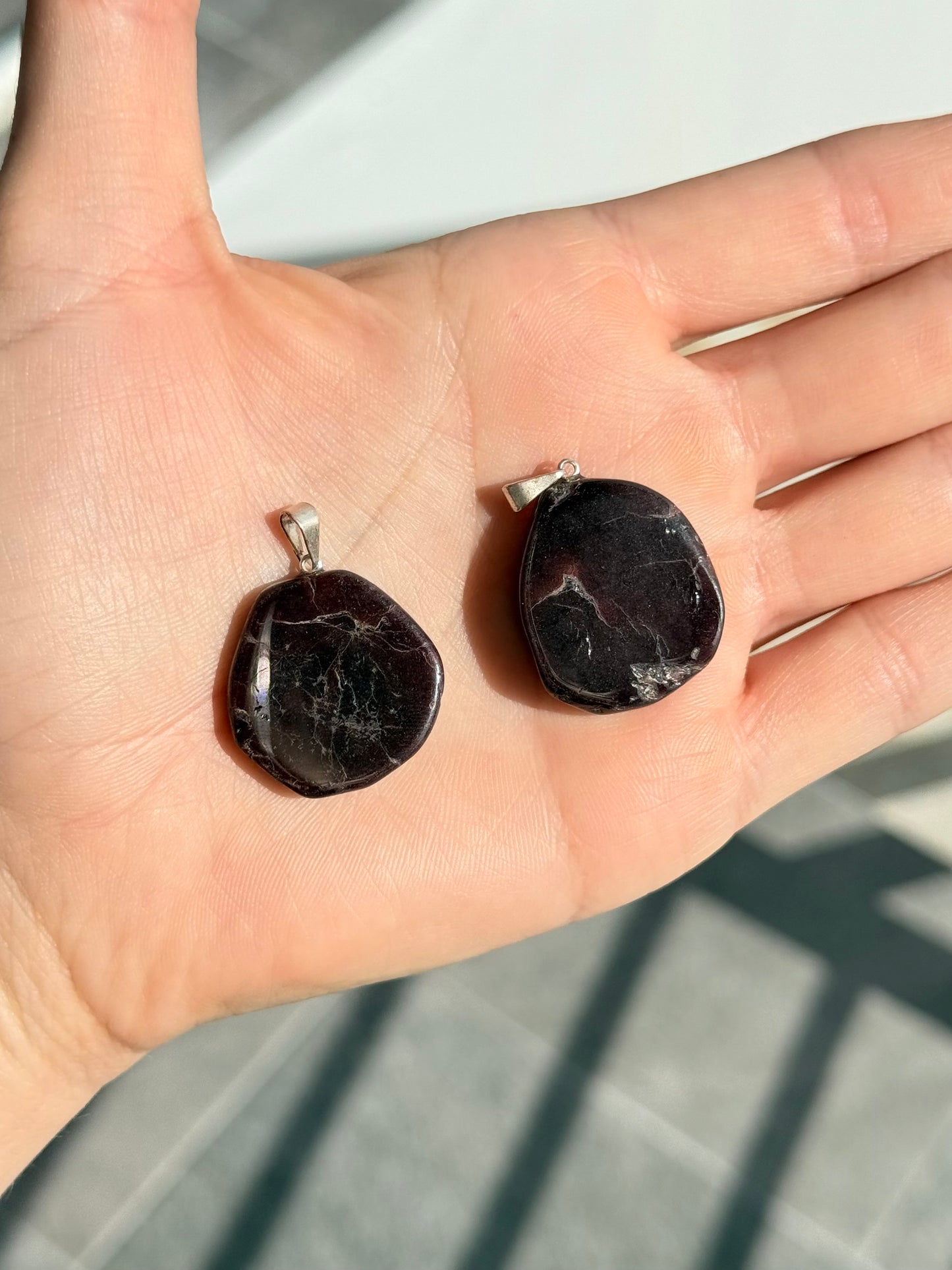 Polished Garnet Pendant