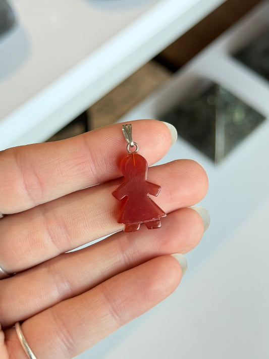 Orange Stone Girl Pendant