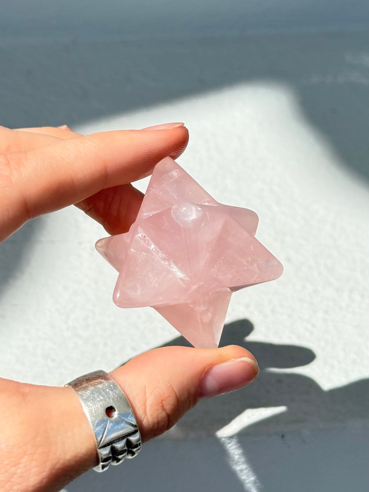 Rose Quartz Merkaba | Merkaba de Cuarzo Rosa