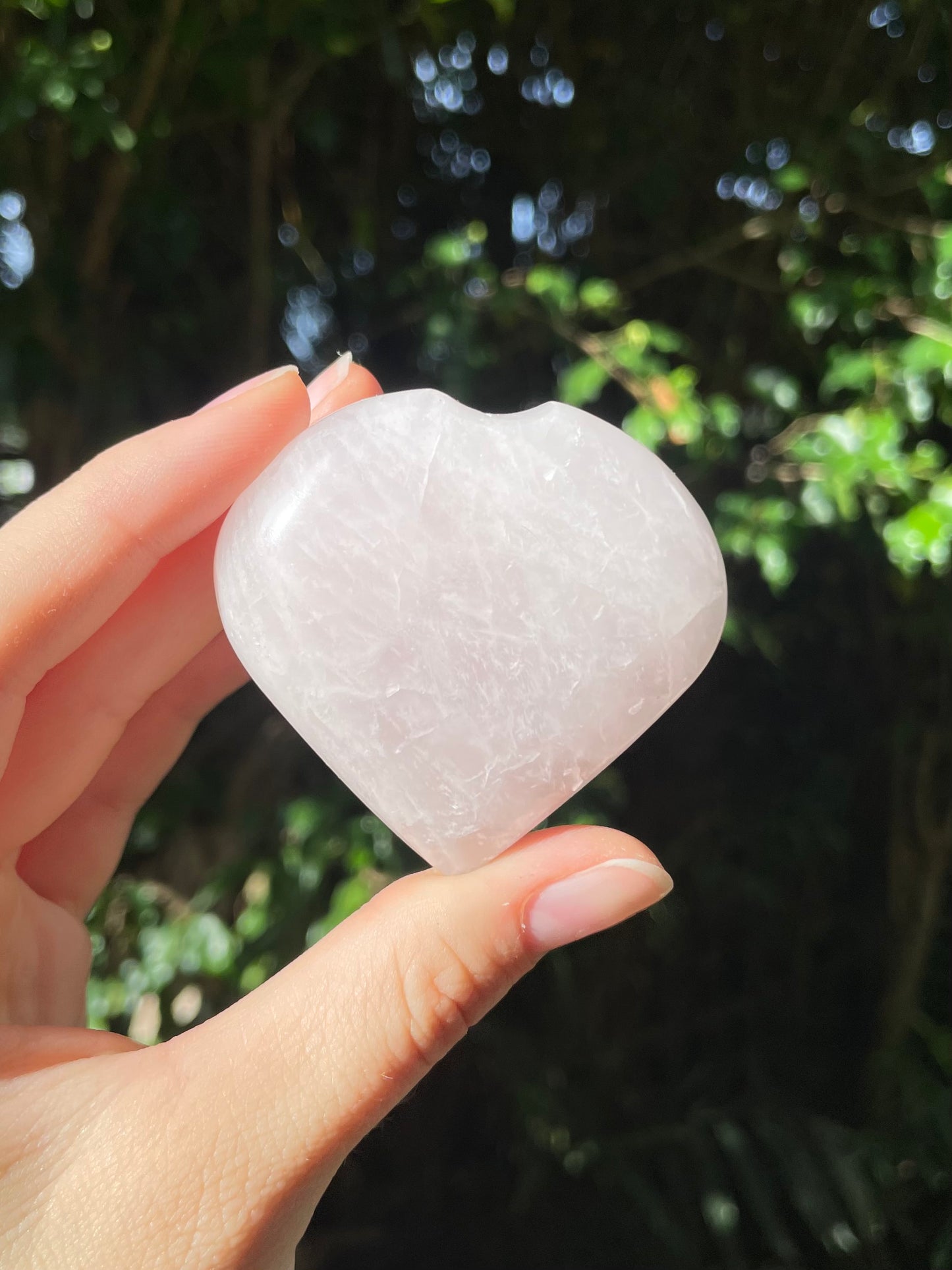 Rose Quartz Heart (j)