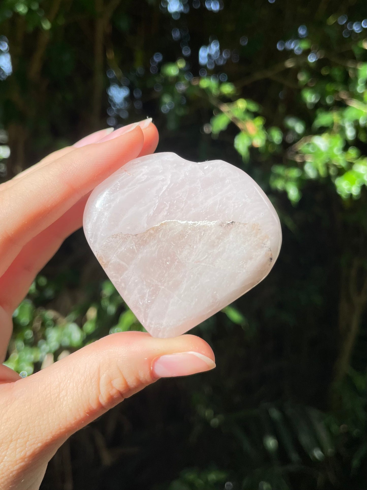 Rose Quartz Heart (j)