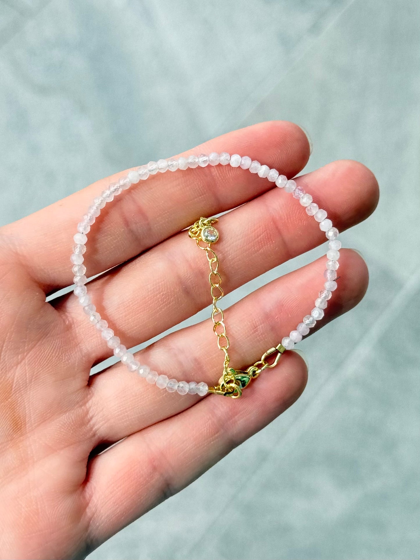 Rose Quartz Faceted Bracelet