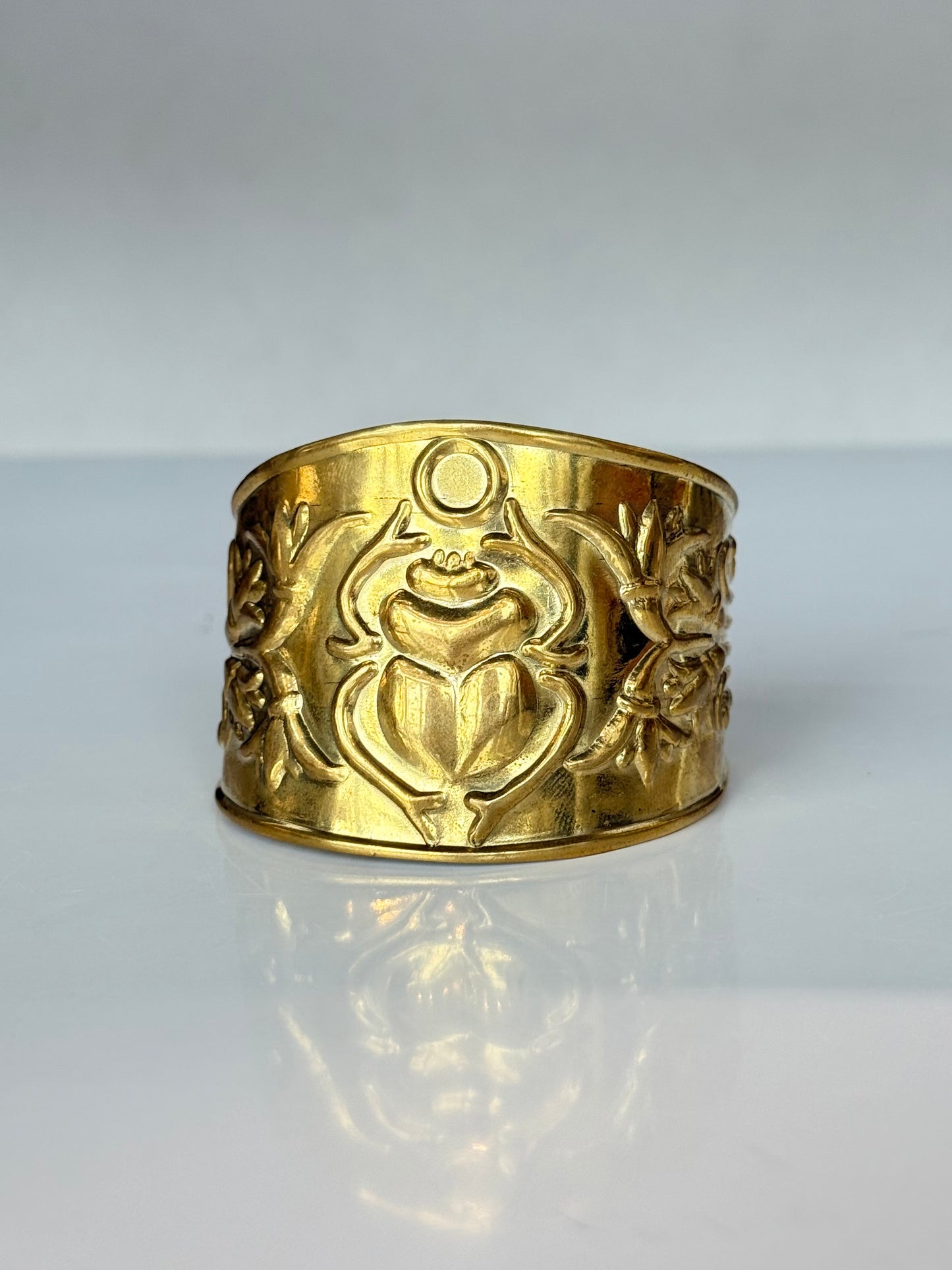 Egyptian Scarab Cuff Bracelet