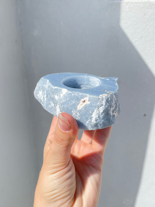 Angelite Tealight Candle Holder