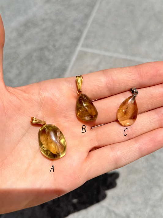 Natural Citrine Pendant  ( Brazil )
