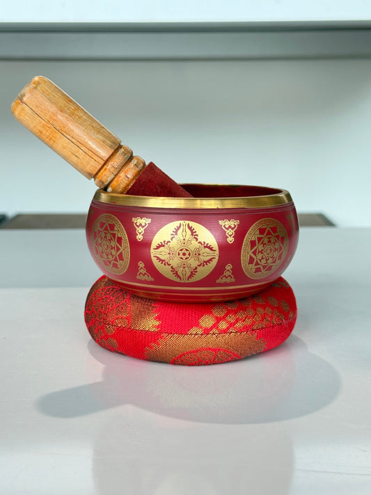 Red Sining Bowl Brass