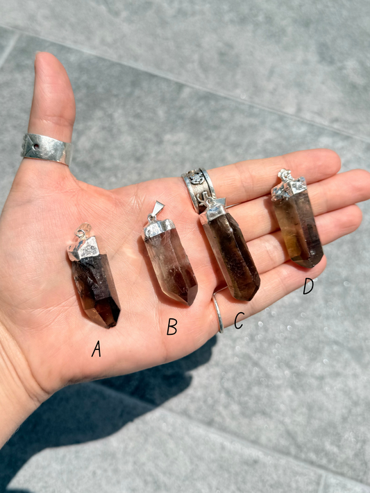 Smoky Quartz Point Pendant - Brazil