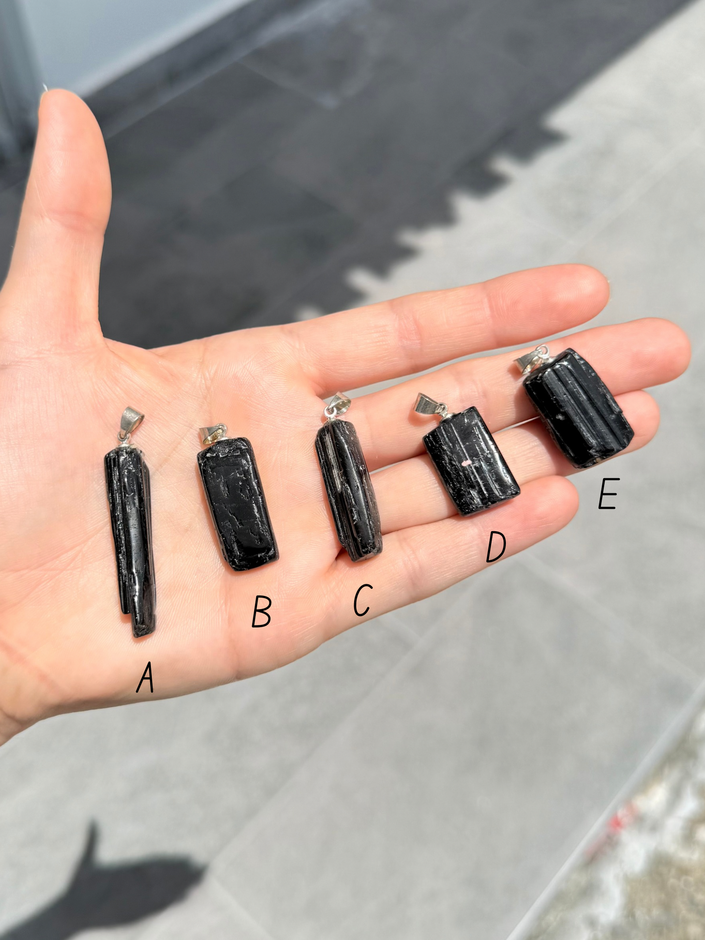Black Tourmaline Pendant ( Brazil )