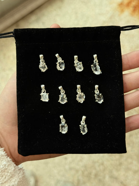 Herkimer Diamond Pendant ( Silver 925 )