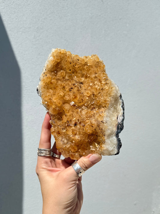Heart Treated Citrine Cluster