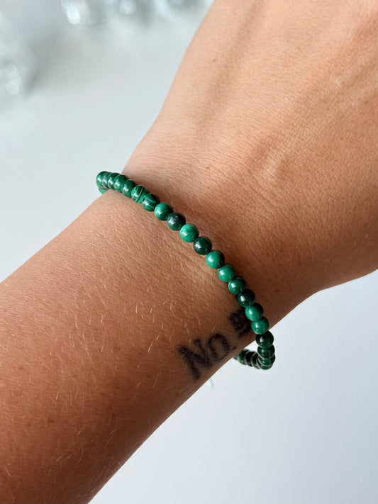 Malachite 4mm Bracelet / Pulsera de Malaquita 4mm