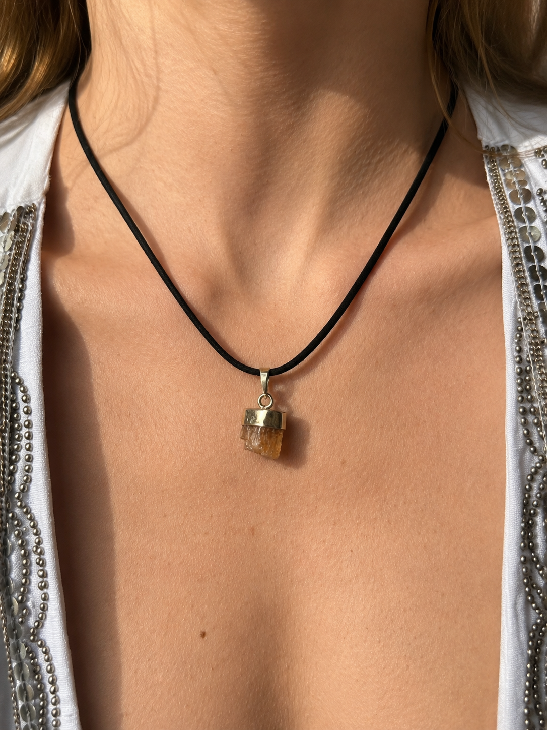 Yellow Topaz Pendant / Pendant de Yellow Topaz