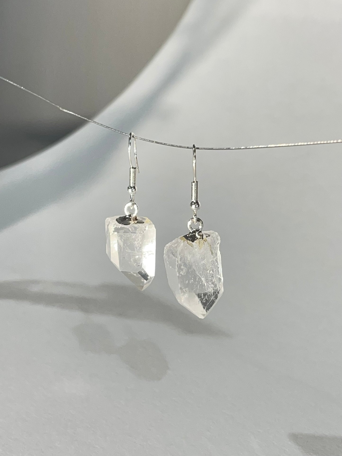 Clear Quartz Earrings (c)