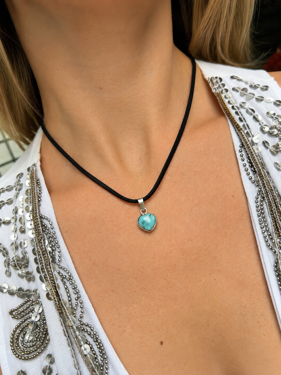 Larimar Heart Pendant / Pendant Corazón de Larimar