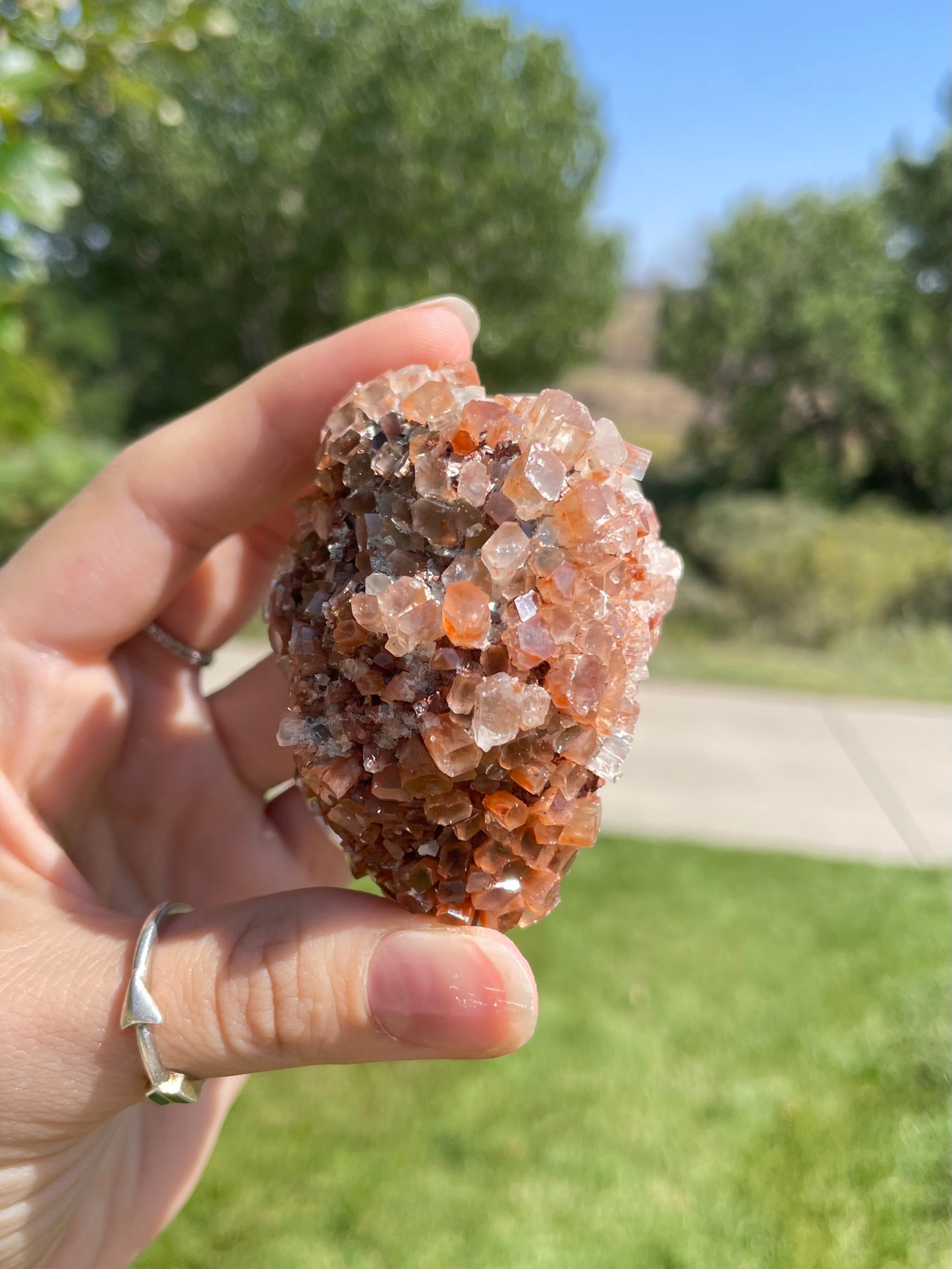 Green & Orange Aragonite ( e )